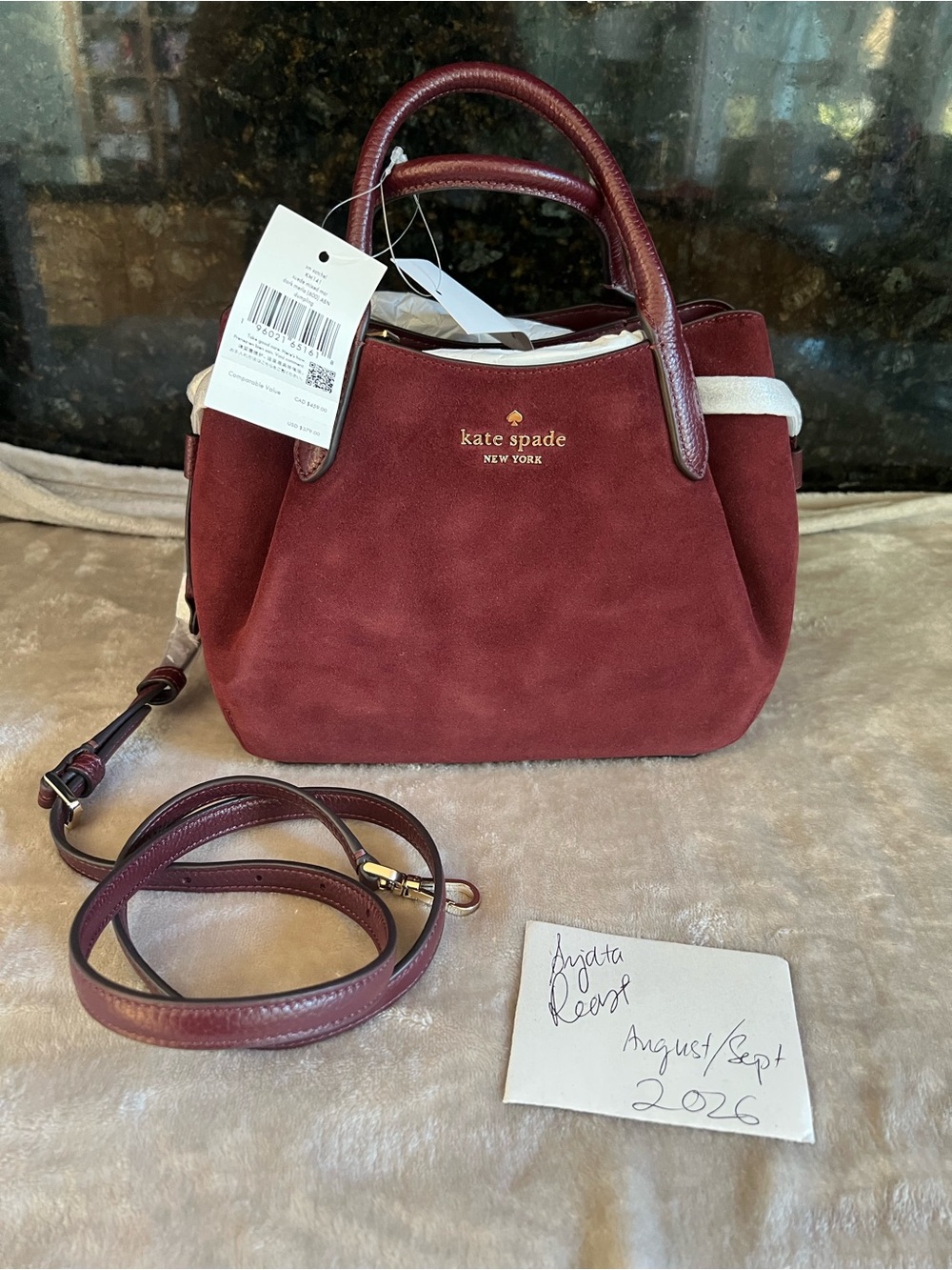 Kate Spade Dark Merlot Small Dumpling bag